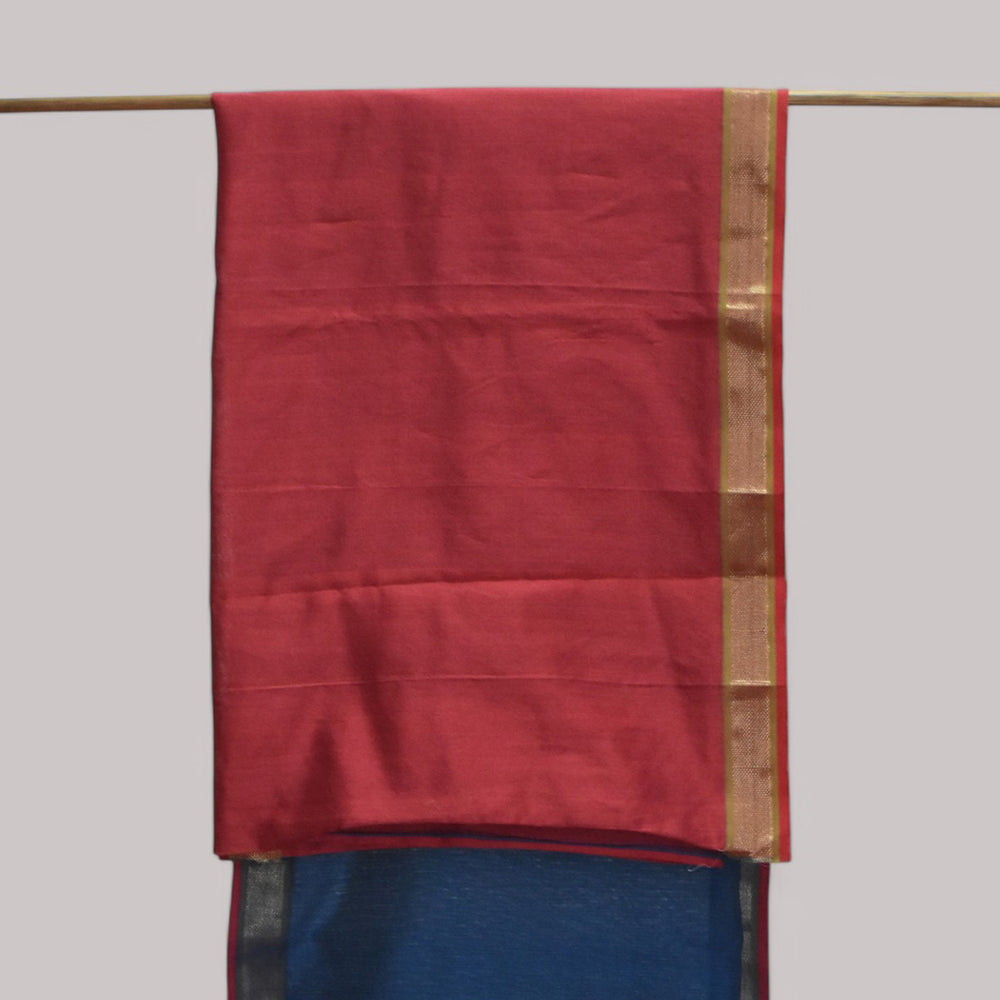 
                      
                        Blue - Leaf Motif Organic Cotton Saree
                      
                    