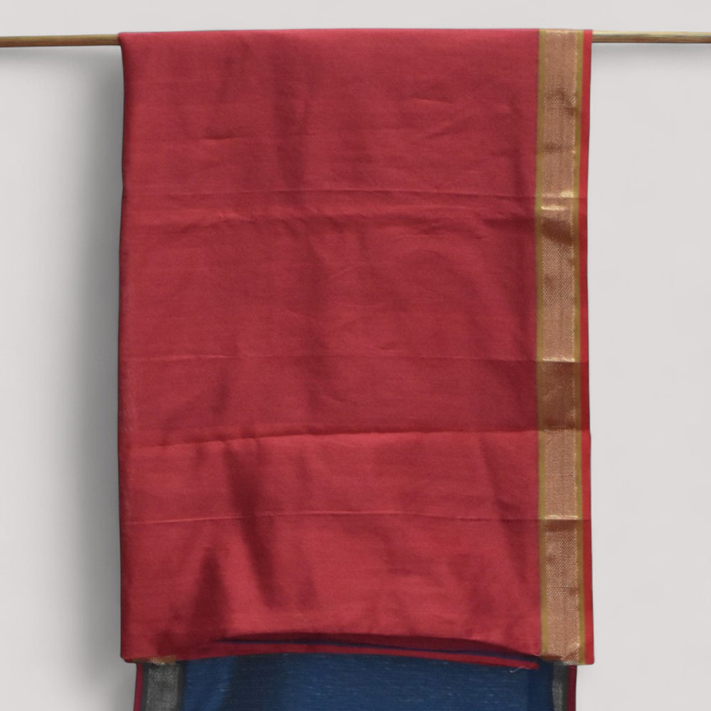 
                      
                        Blue - Leaf Motif Organic Cotton Saree
                      
                    