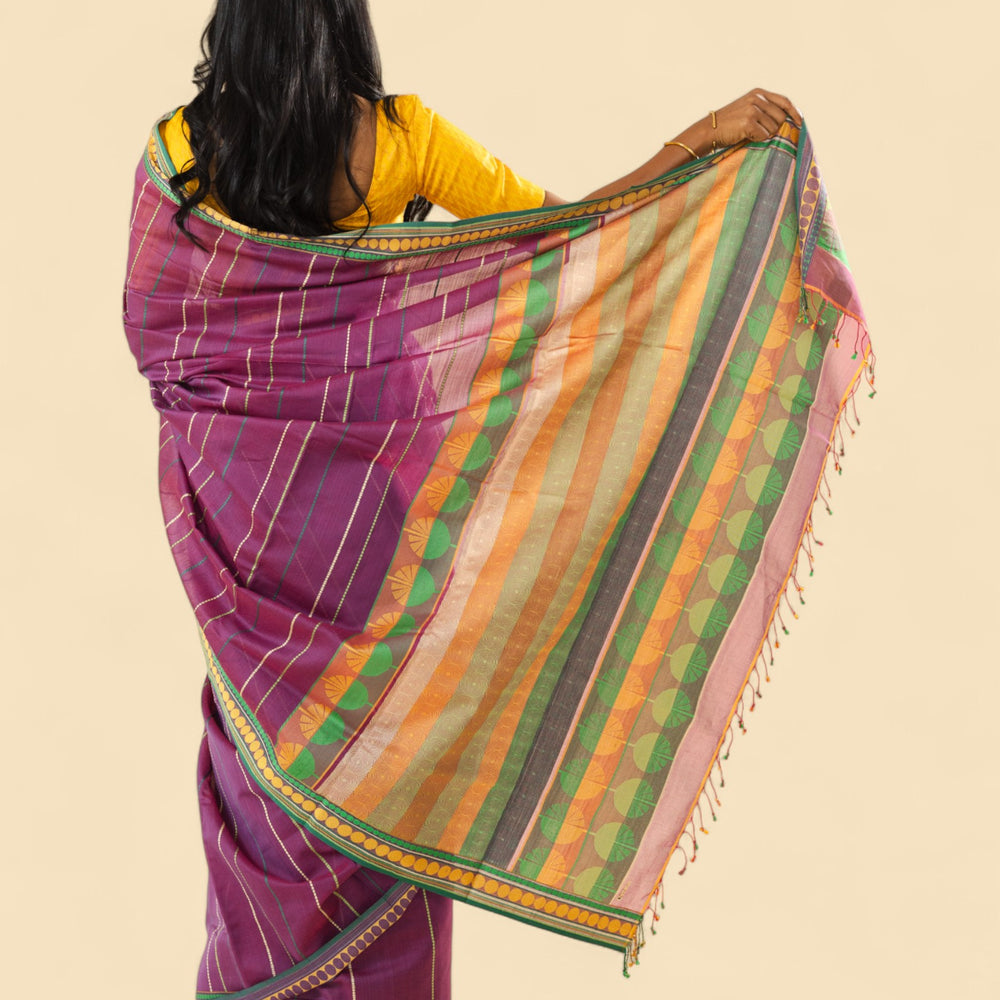 
                      
                        Purple - Spherical Grace Organic Cotton Saree
                      
                    