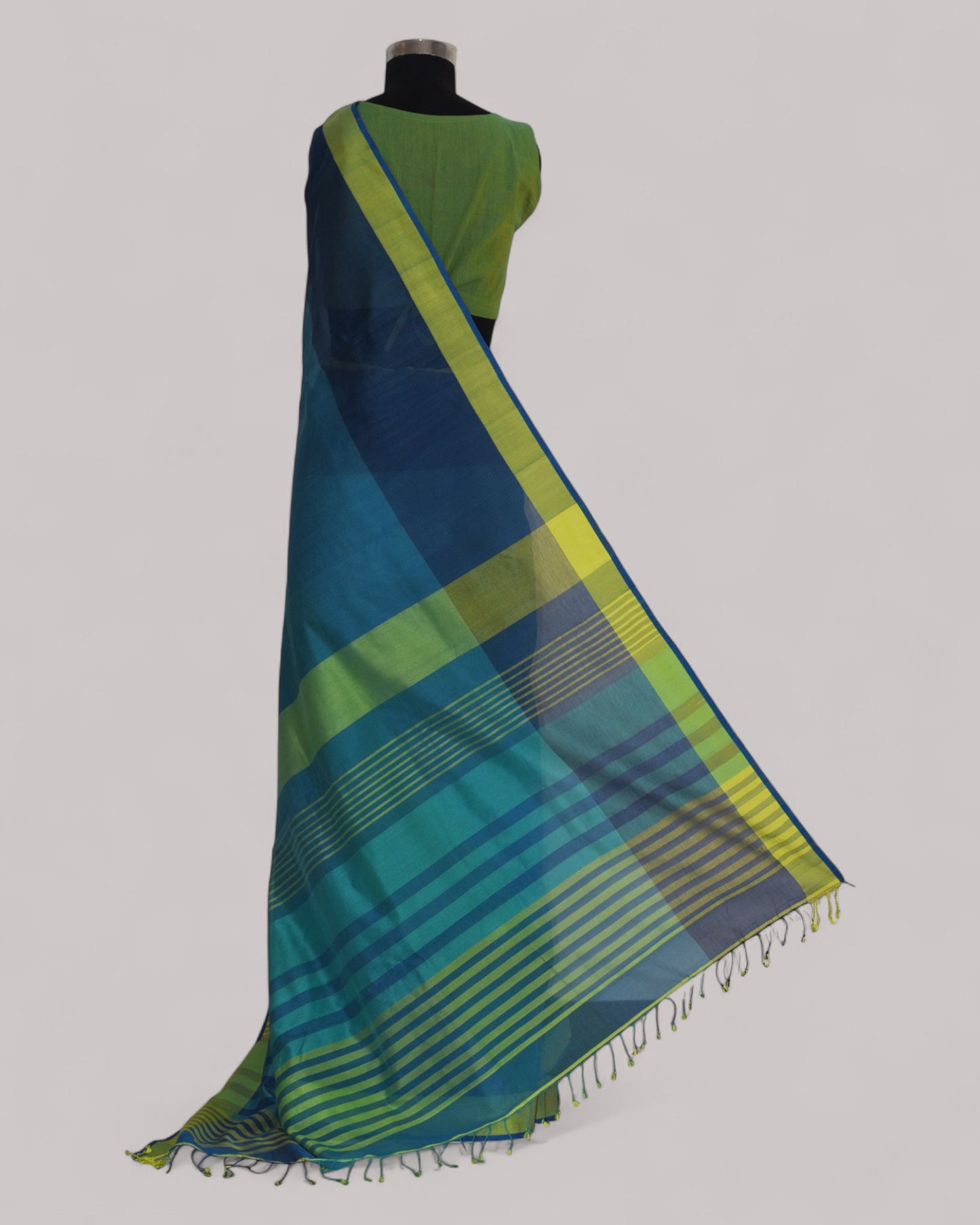 Blue - Classic Organic Cotton Saree