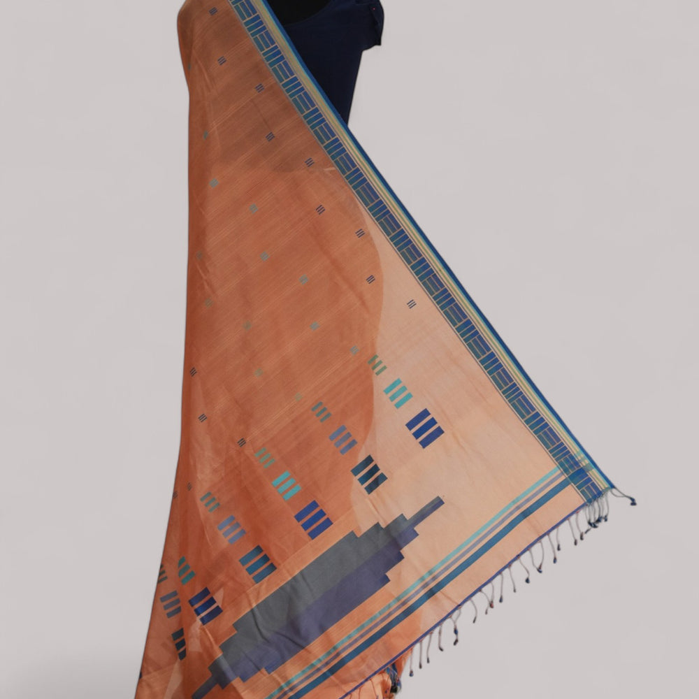 
                      
                        Orange - Regal Rectangle Motif Organic Saree
                      
                    