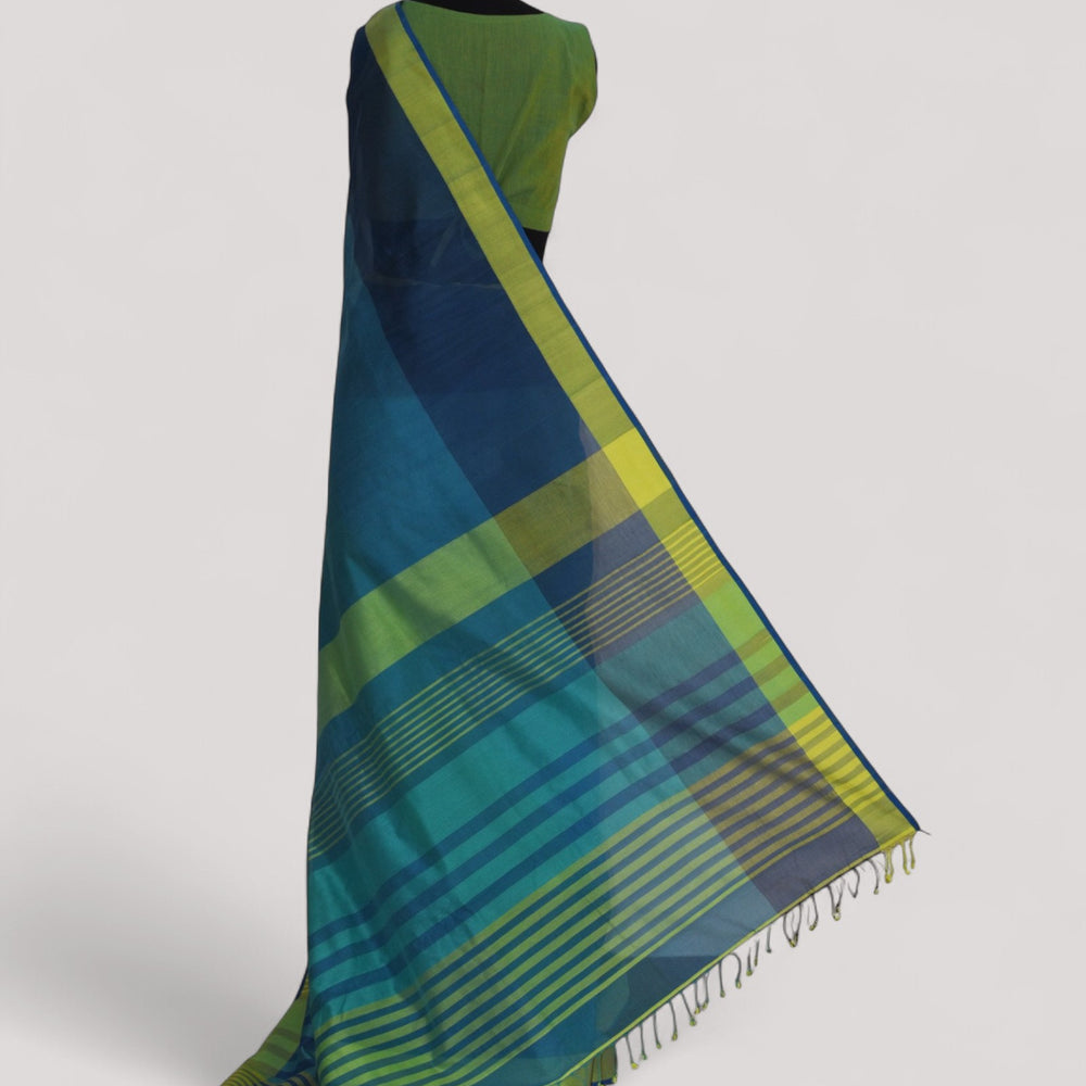 Blue - Classic Organic Cotton Saree