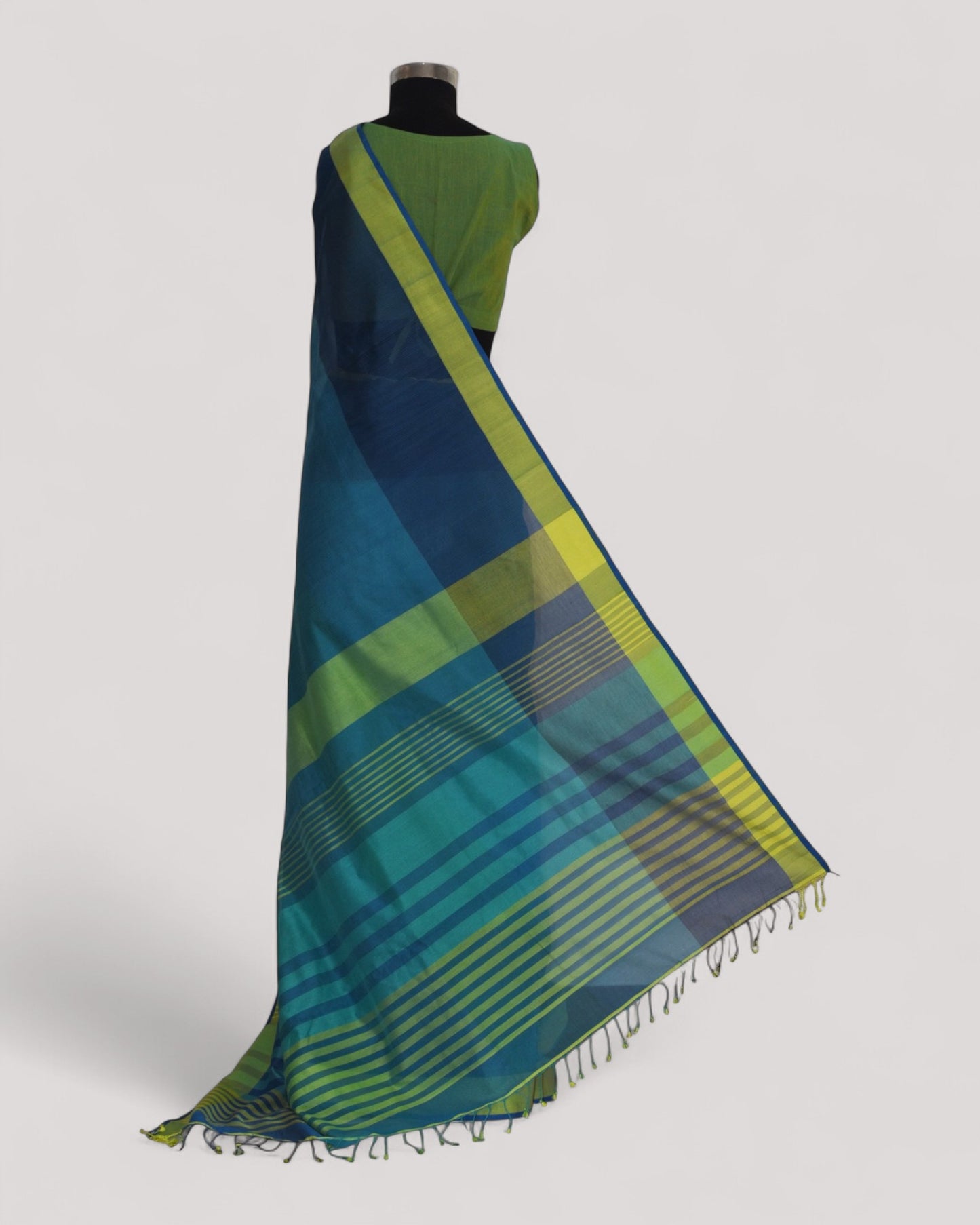 Blue - Classic Organic Cotton Saree