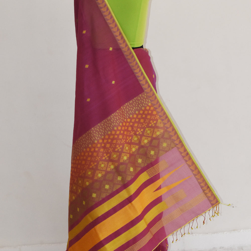 
                      
                        Pinkish Purple - Kites Motif Organic Cotton Saree
                      
                    
