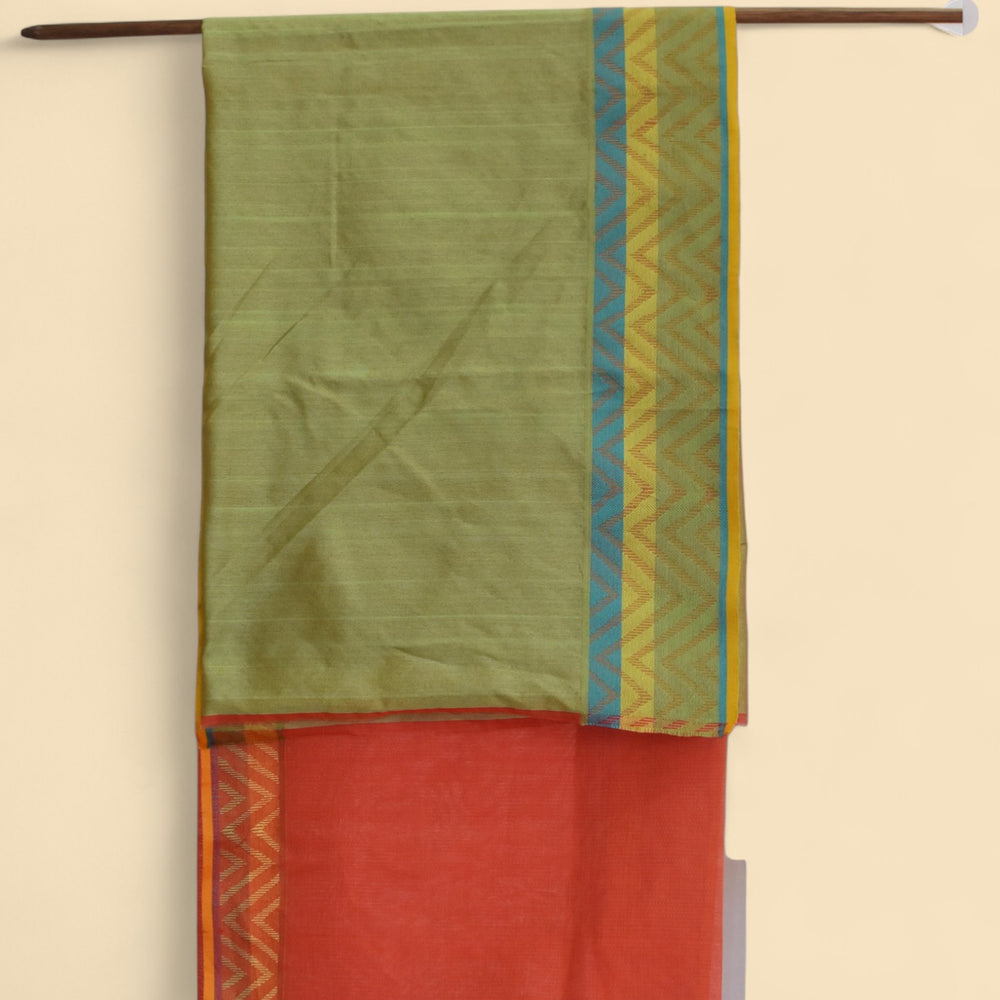 
                      
                        Orange - Tree & Leaves  Motif Organic Cotton Saree
                      
                    