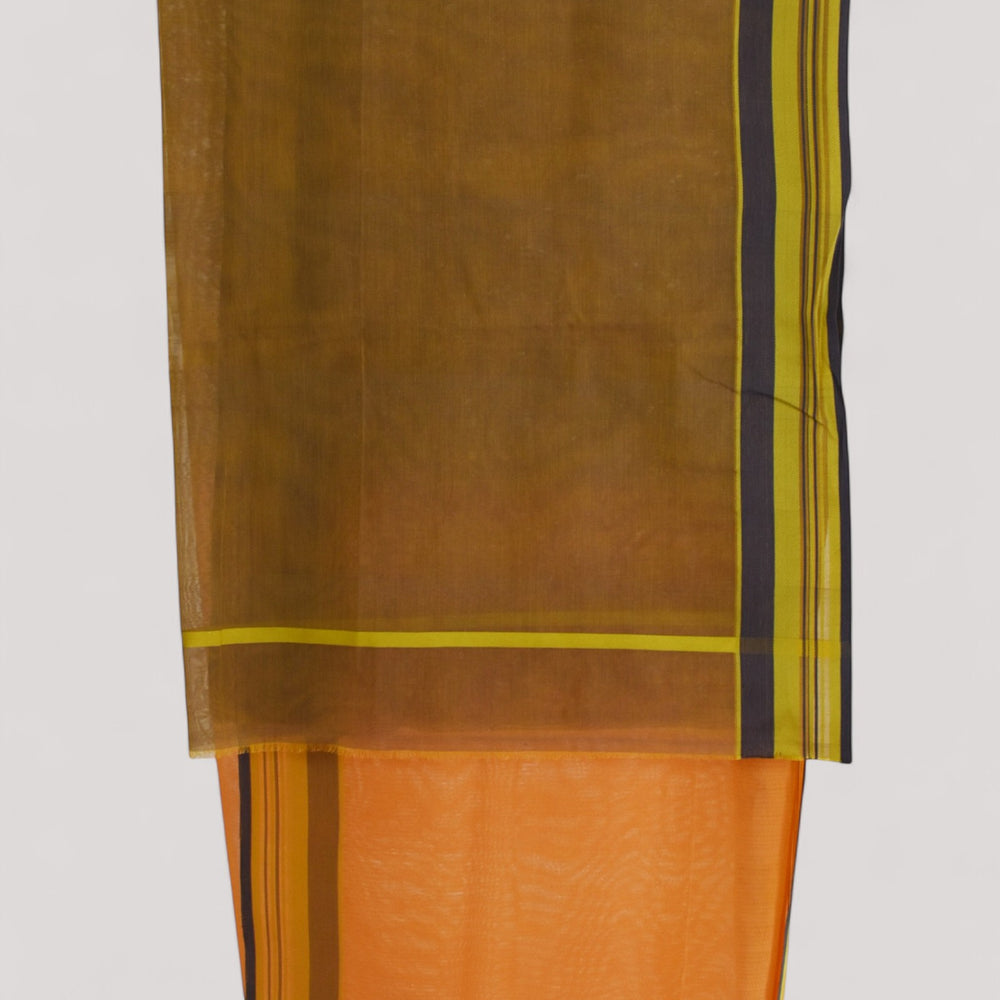 Mustard Yellow - Athangudi Organic Cotton Saree