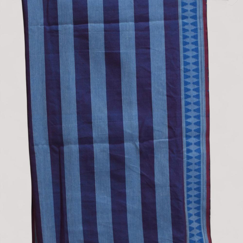 
                      
                        Brown & Blue - Korvai & Buttas Organic Cotton Saree
                      
                    