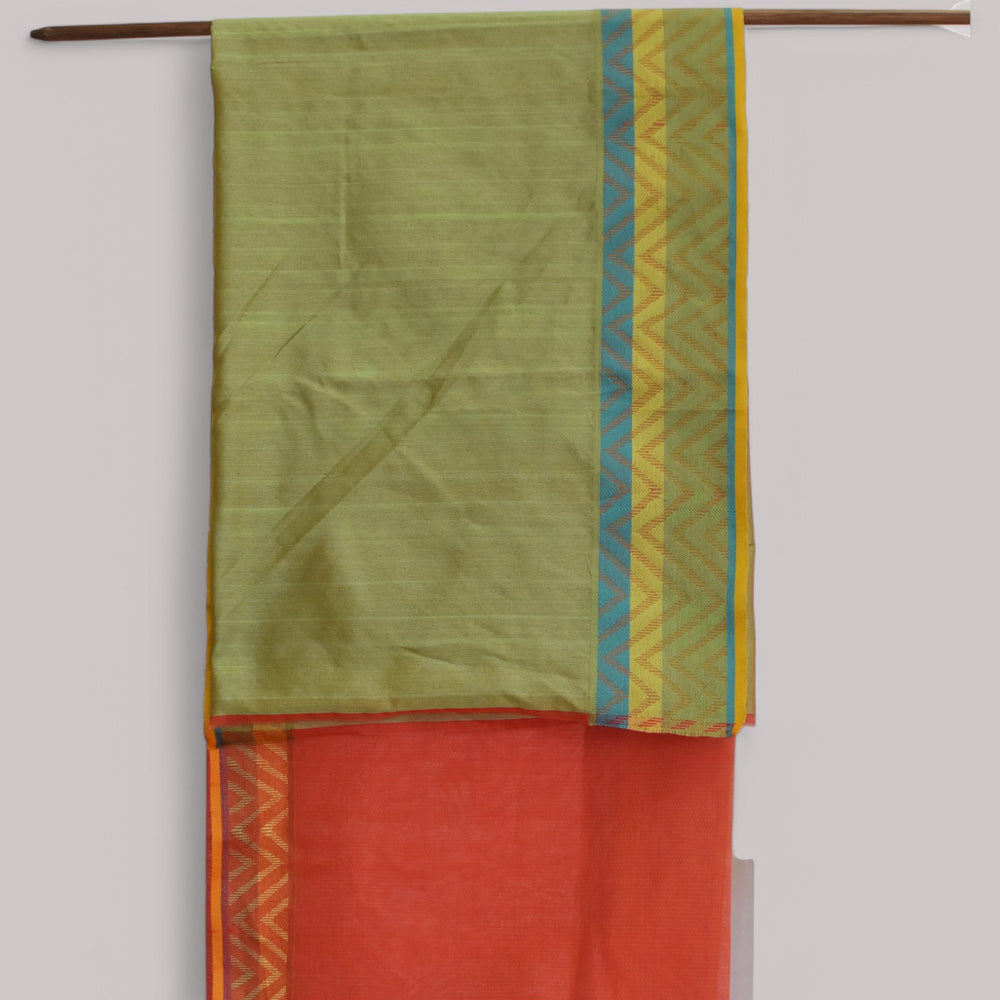 
                      
                        Orange - Tree & Leaves  Motif Organic Cotton Saree
                      
                    