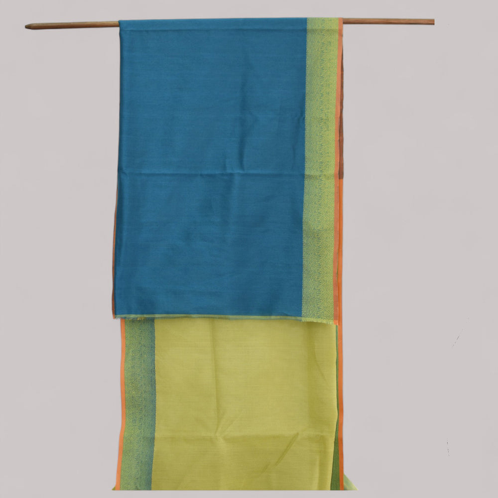 
                      
                        Green & Blue - Classic Organic Cotton Saree
                      
                    