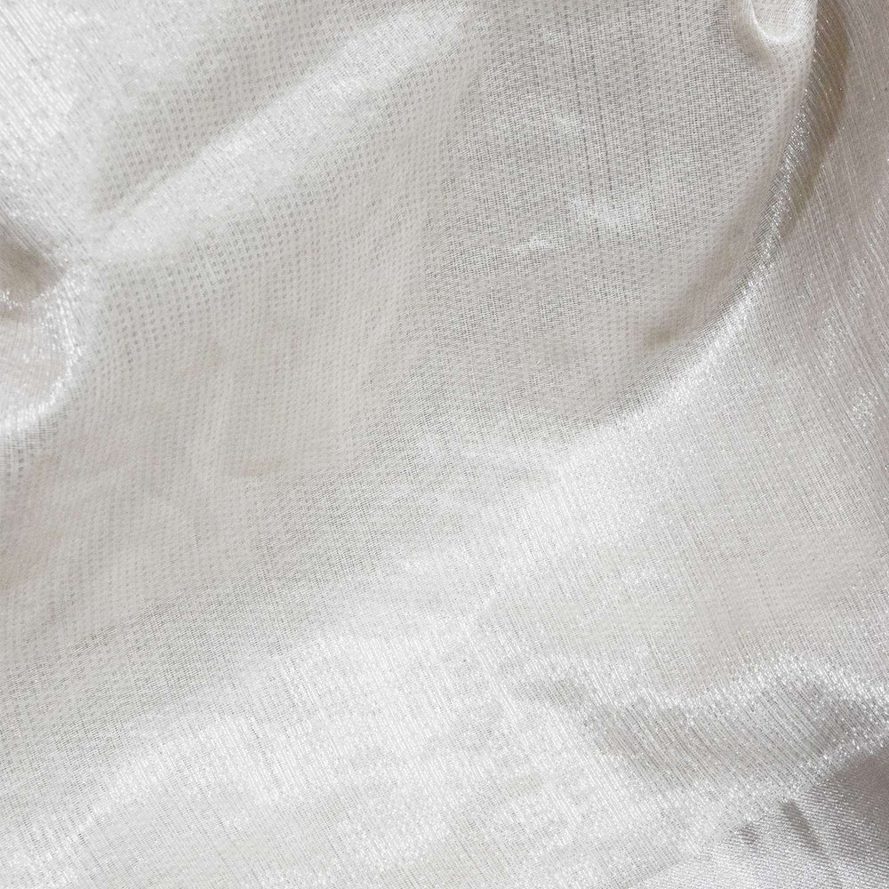 
                      
                        White  Tissue  Organic Cotton Saree-NO BLOUSE
                      
                    