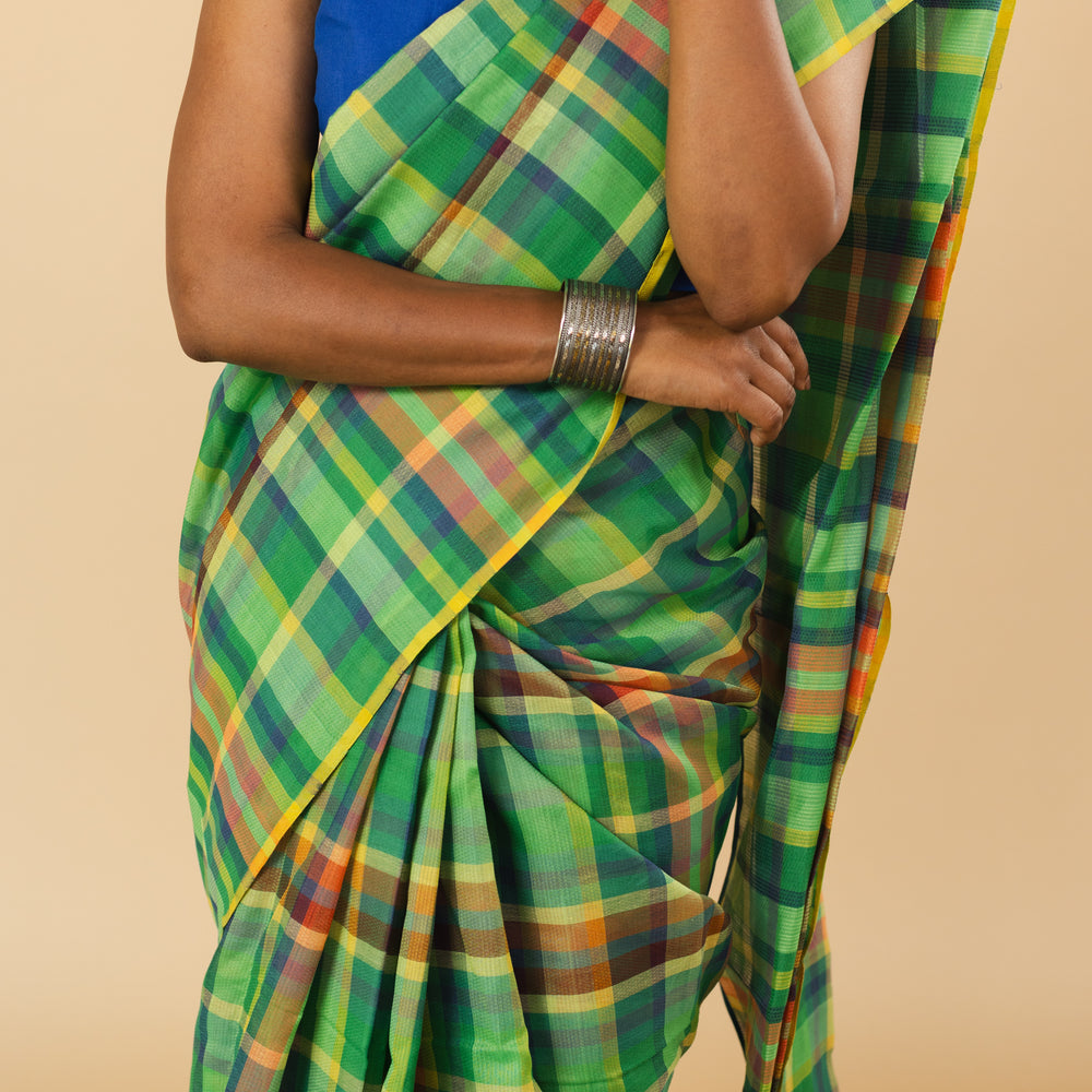 
                      
                        Green - Organic Cotton Saree
                      
                    