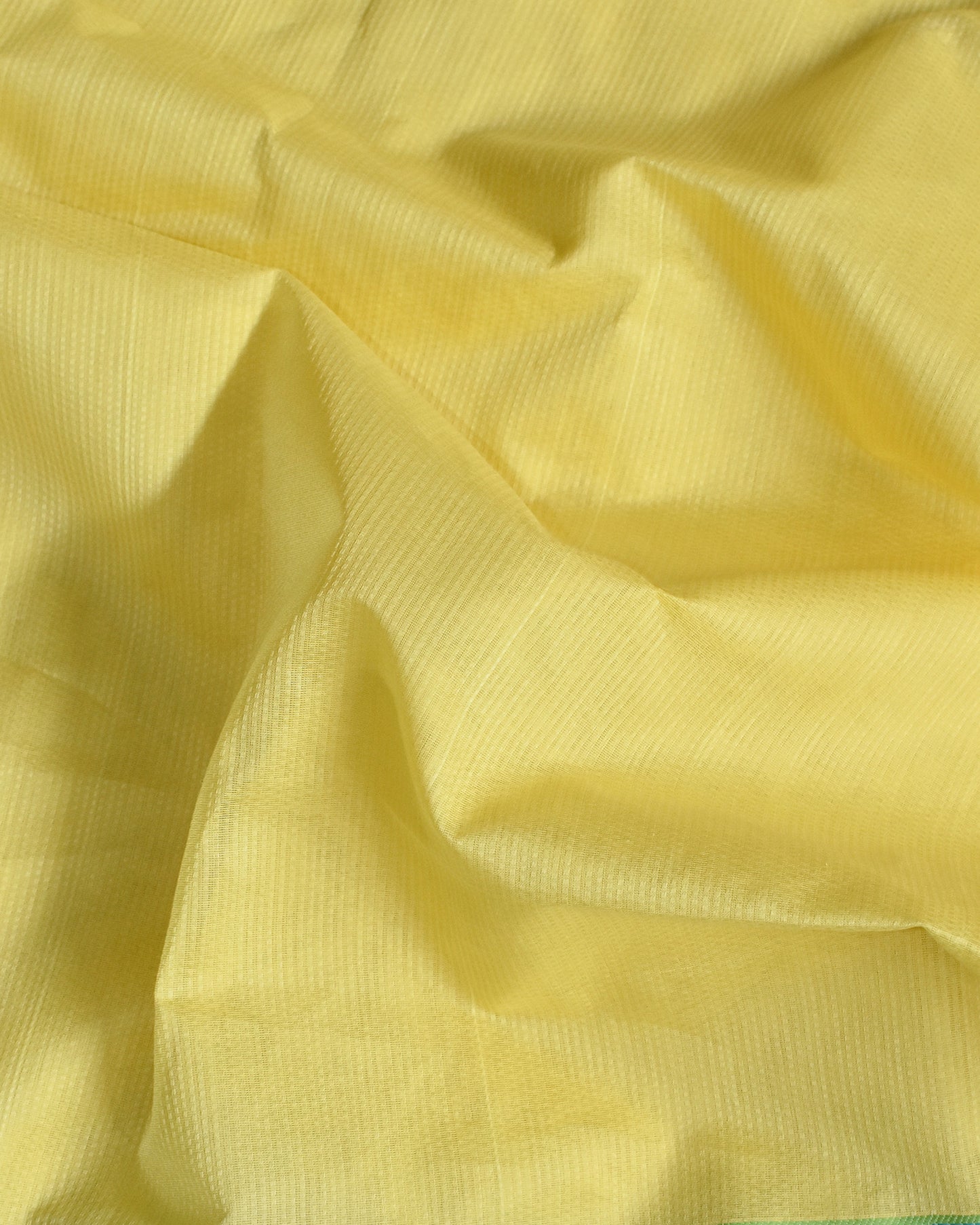 Yellow - Gopuram Motif Organic Cotton Saree