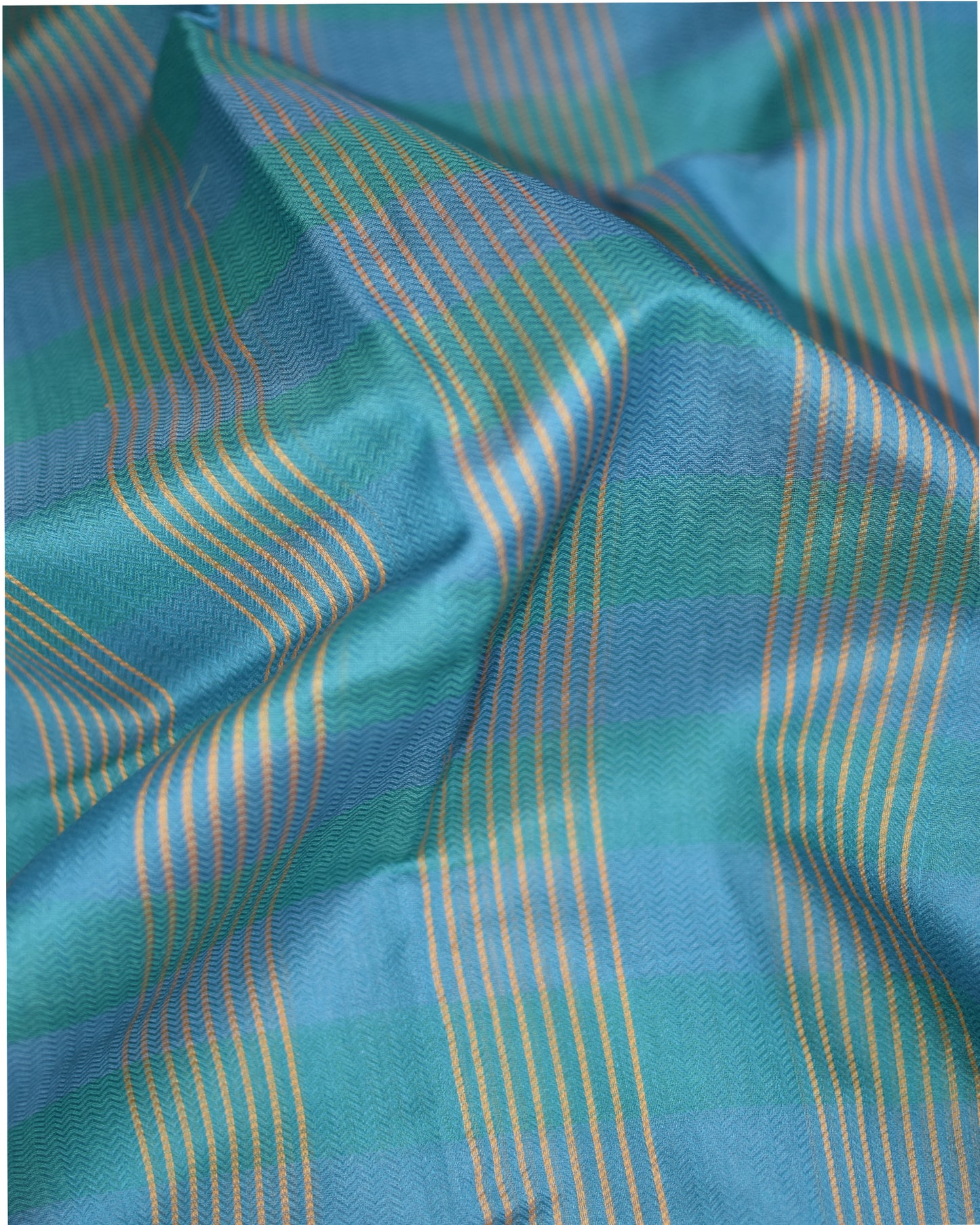 Blue - Korvai & Buttas Organic Cotton Saree