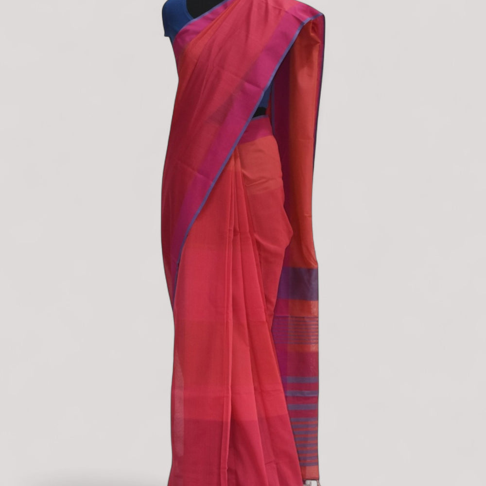 Pink - Organic Cotton Saree