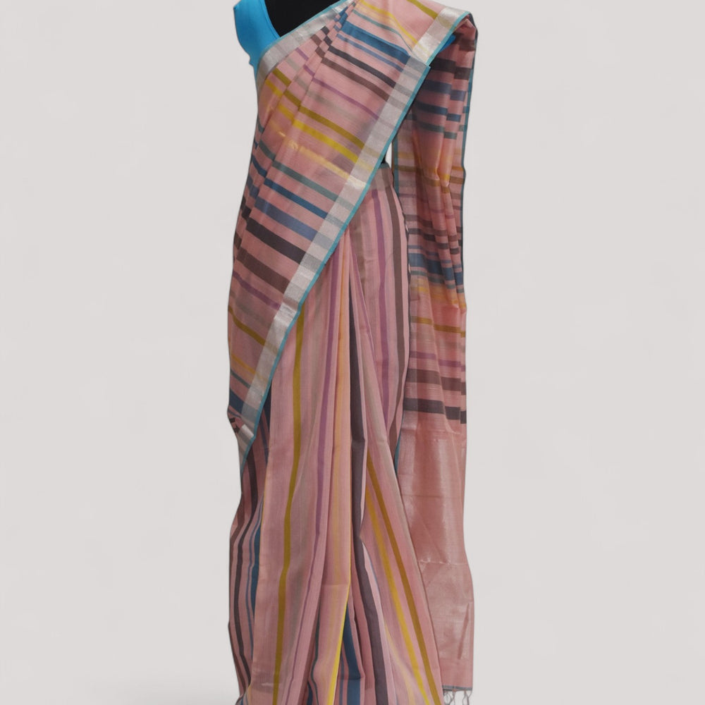 
                      
                        Pink - Striped Quilt Organic Cotton Saree
                      
                    