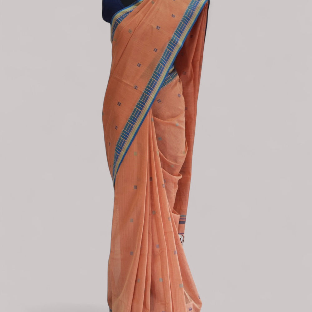 
                      
                        Orange - Regal Rectangle Motif Organic Saree
                      
                    