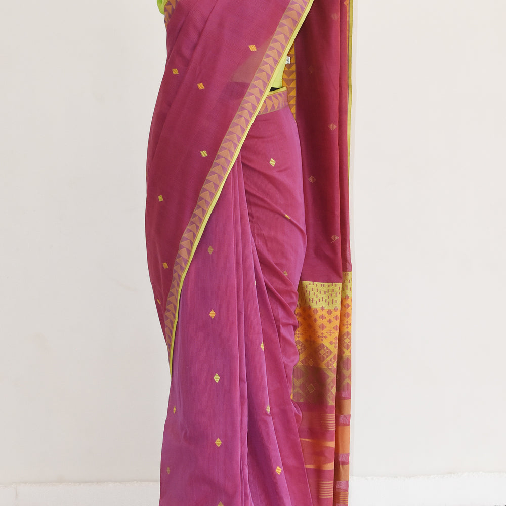 
                      
                        Pinkish Purple - Kites Motif Organic Cotton Saree
                      
                    