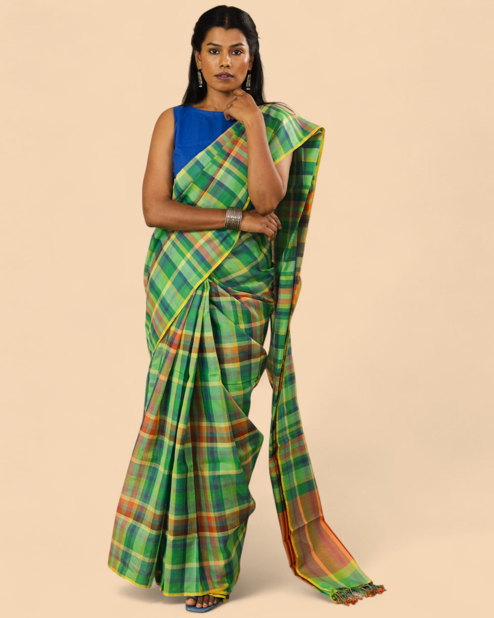 Green - Organic Cotton Saree