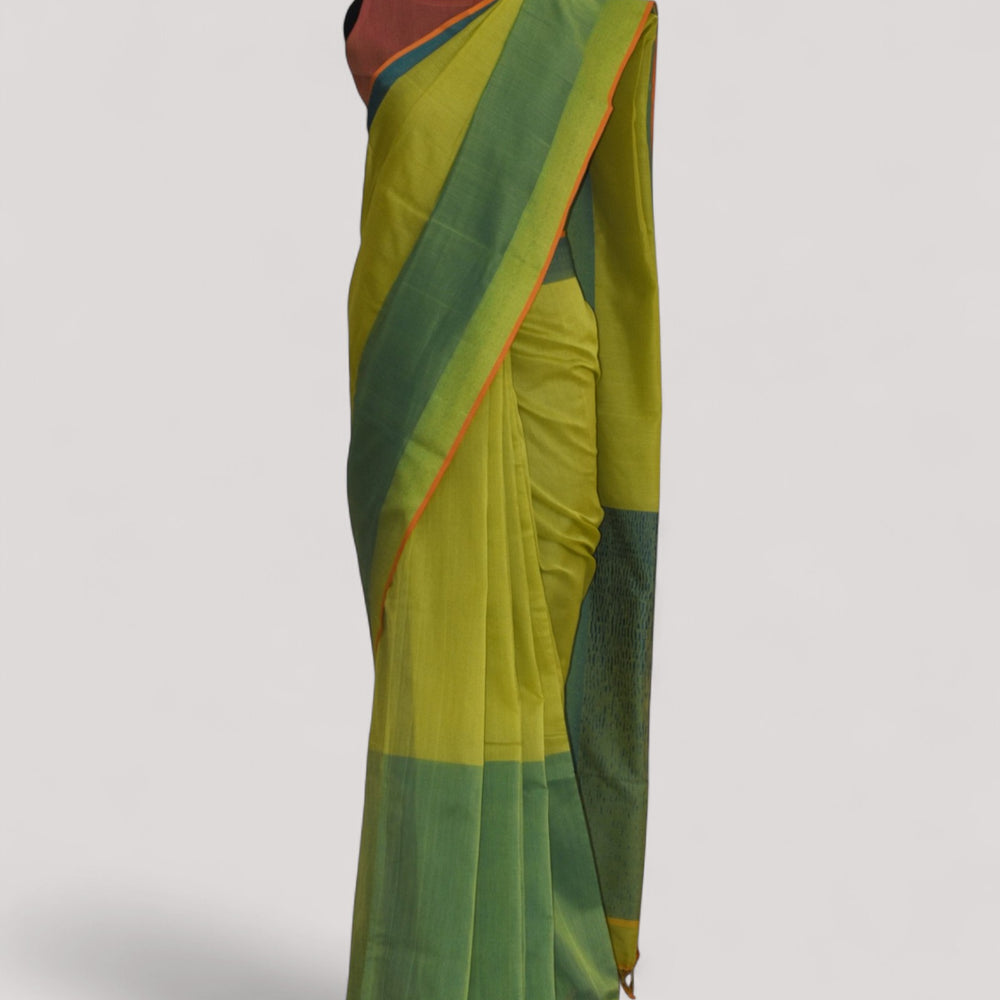 
                      
                        Parrot Green - Classic Organic Cotton Saree
                      
                    