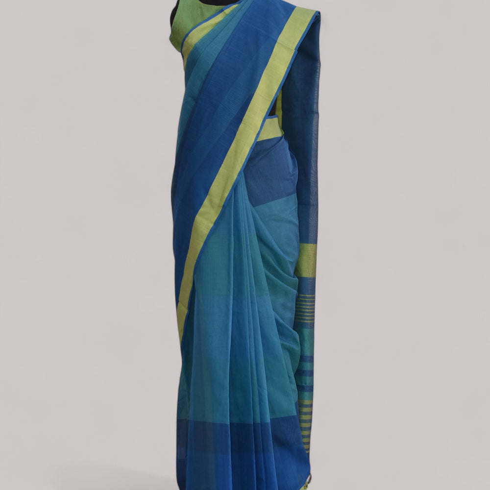 Blue - Classic Organic Cotton Saree