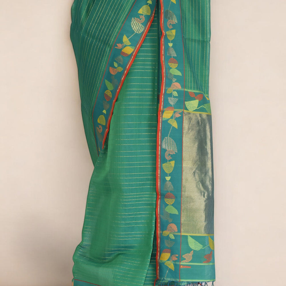 
                      
                        Green - Botanical Serenade Organic Cotton Saree (no blouse)
                      
                    