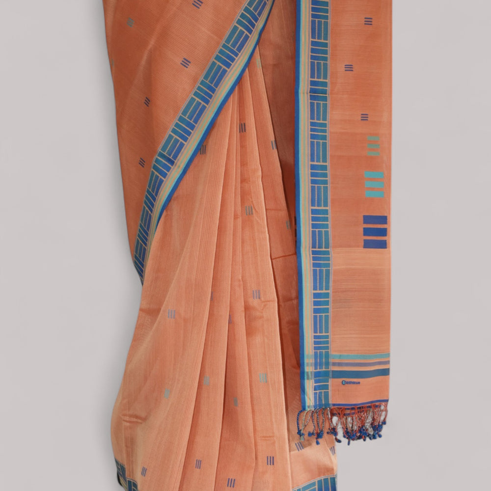 
                      
                        Orange - Regal Rectangle Motif Organic Saree
                      
                    