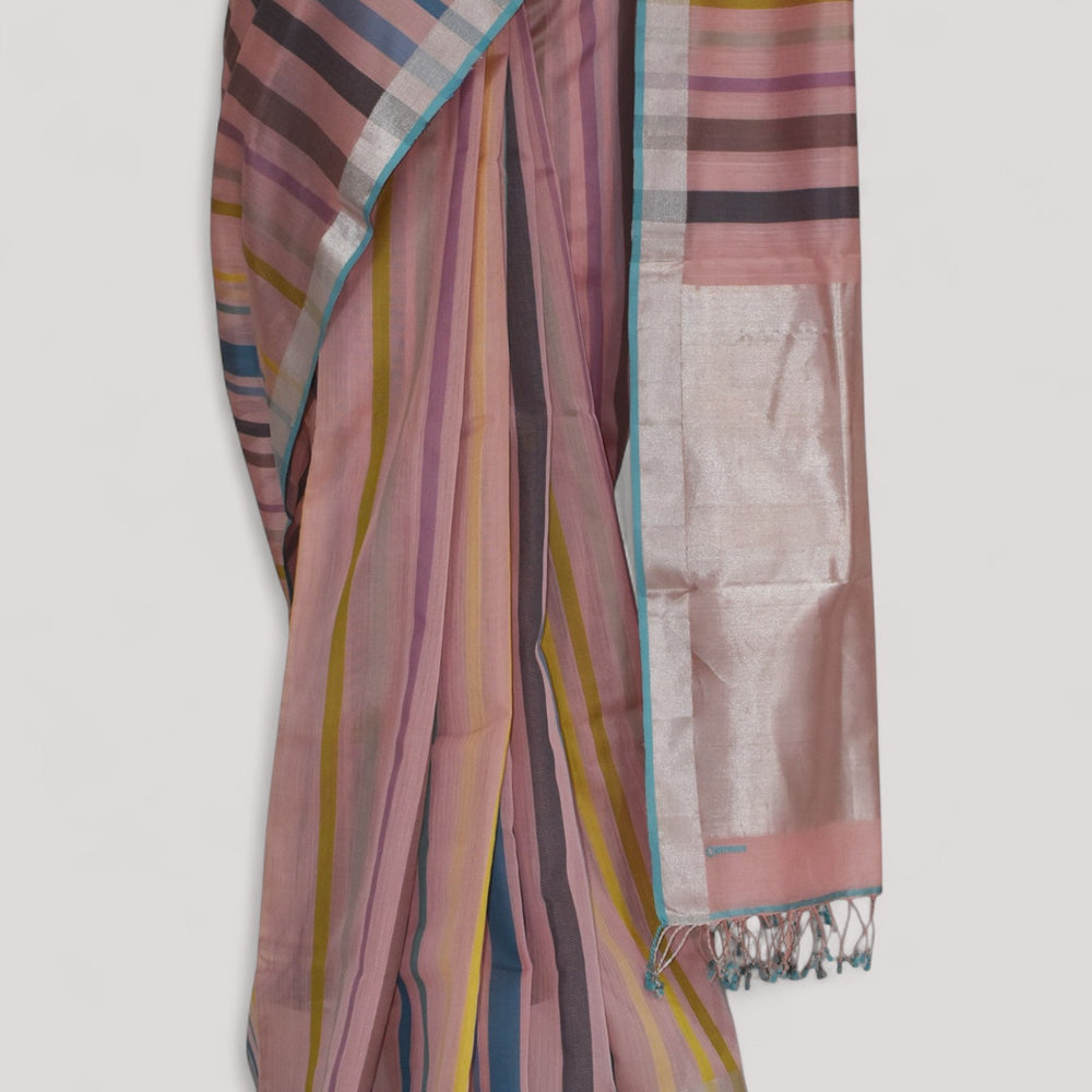 
                      
                        Pink - Striped Quilt Organic Cotton Saree
                      
                    
