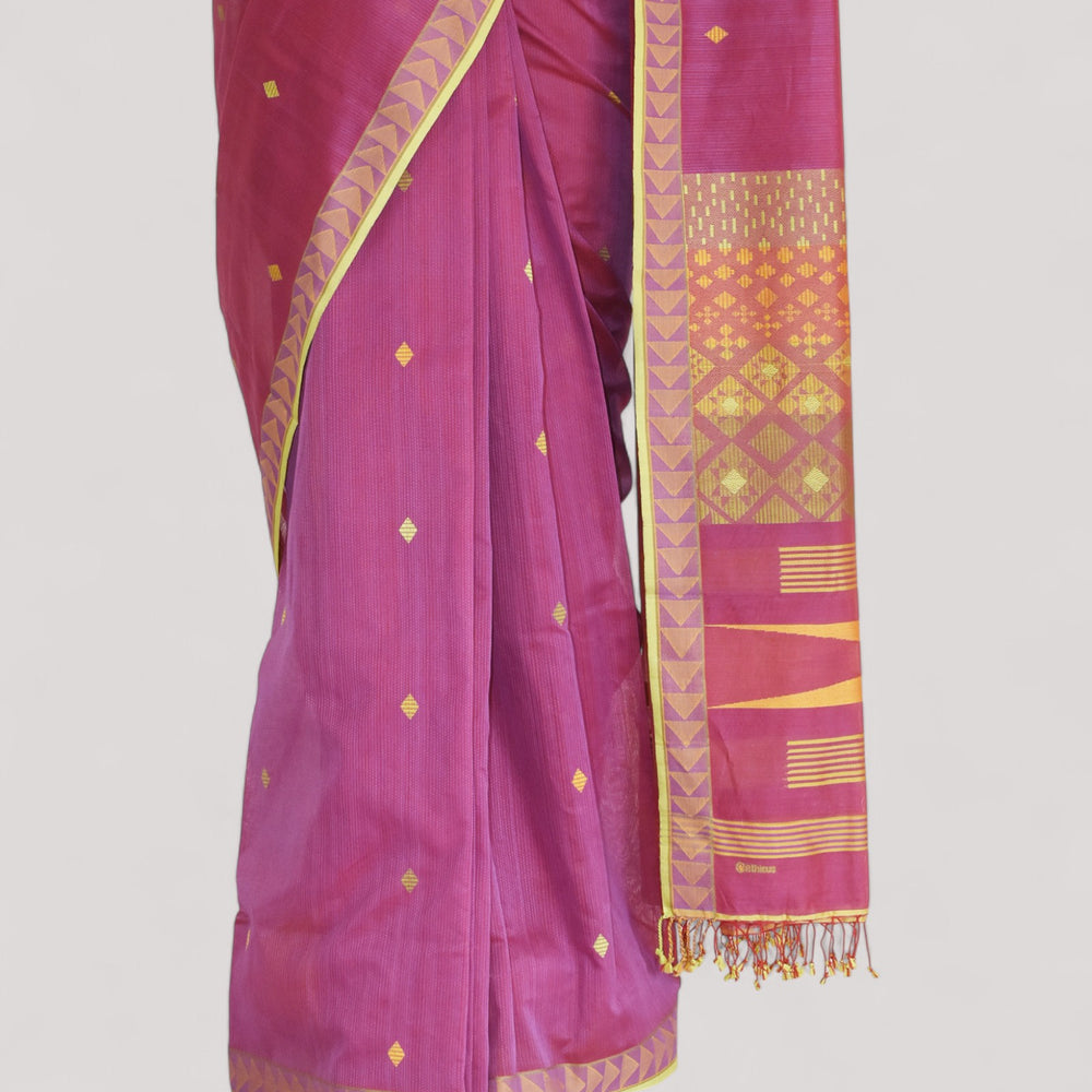 
                      
                        Pinkish Purple - Kites Motif Organic Cotton Saree
                      
                    