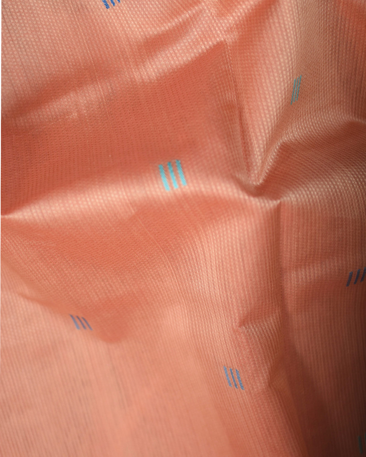 Orange - Regal Rectangle Motif Organic Saree
