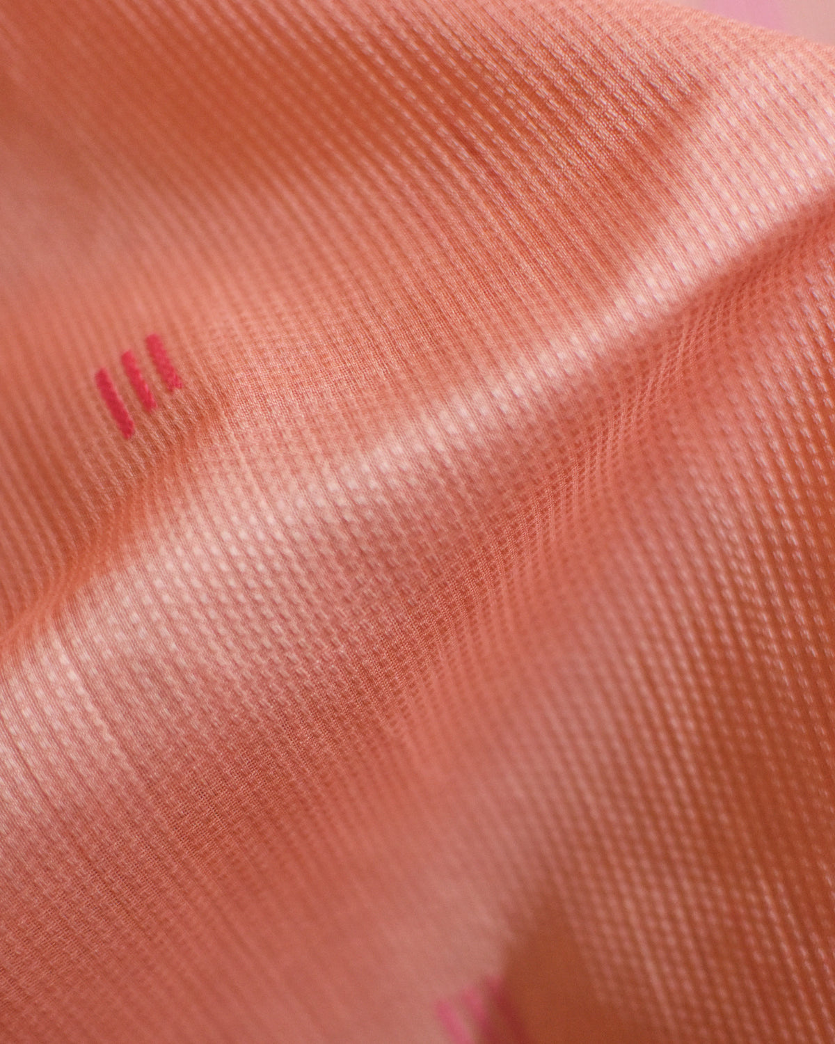Peach - Regal Rectangle Motif Organic Saree