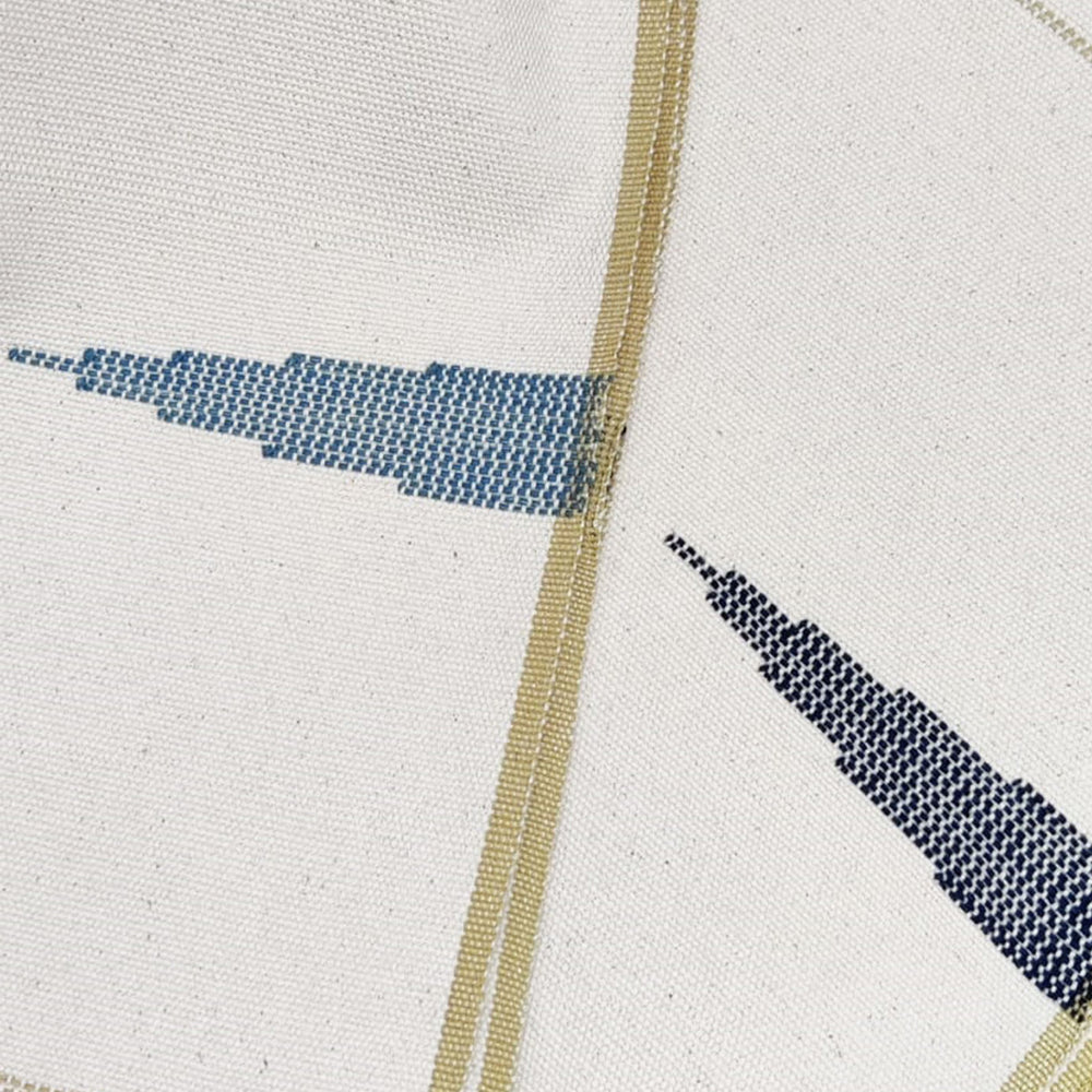 Off White - Blanket with blue temple motif