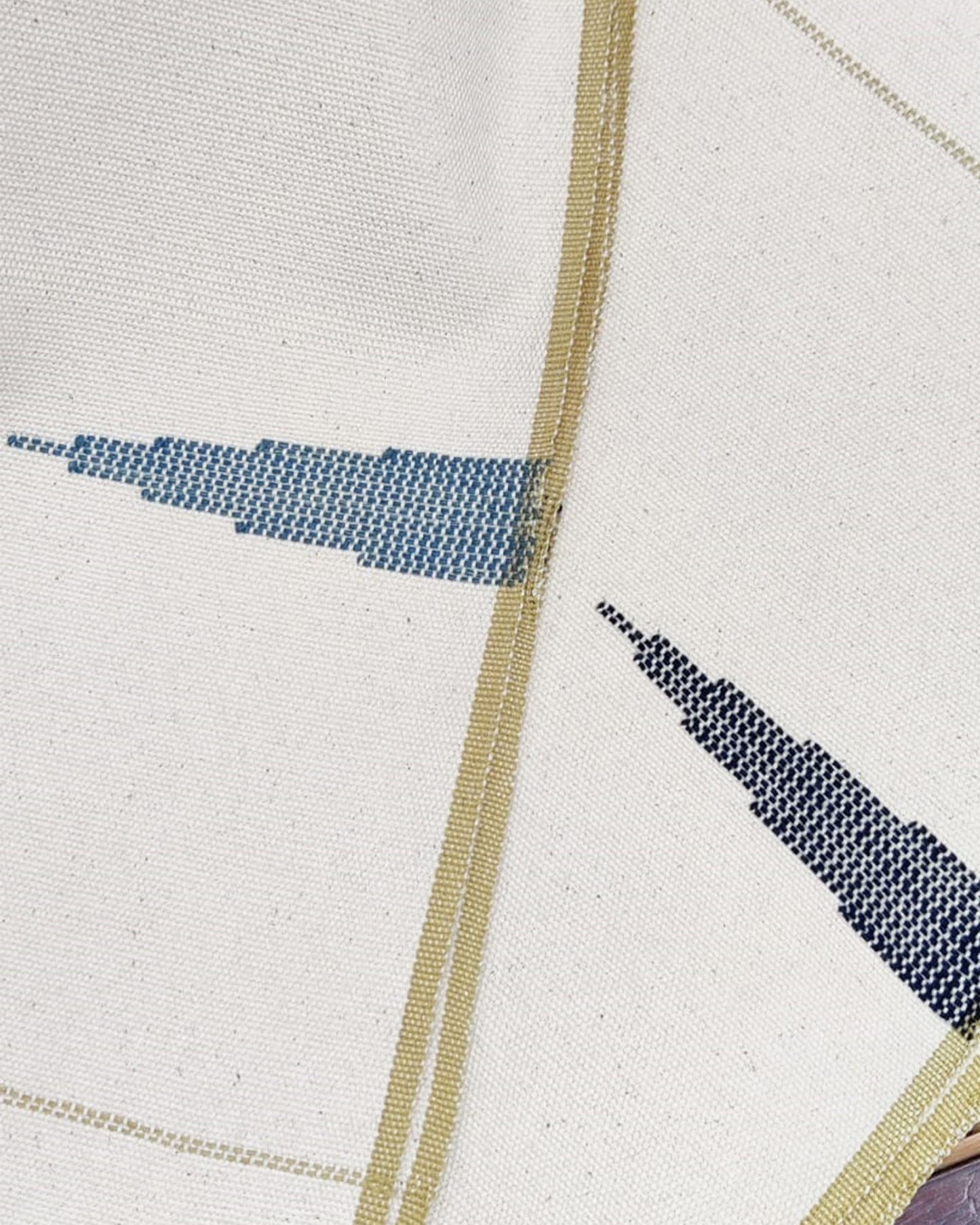 Off White - Blanket with blue temple motif