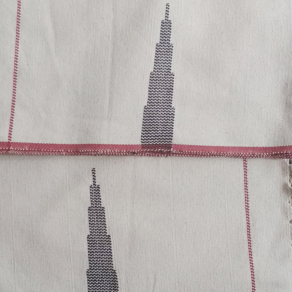 Off White - Blanket 16 with grey temple motif