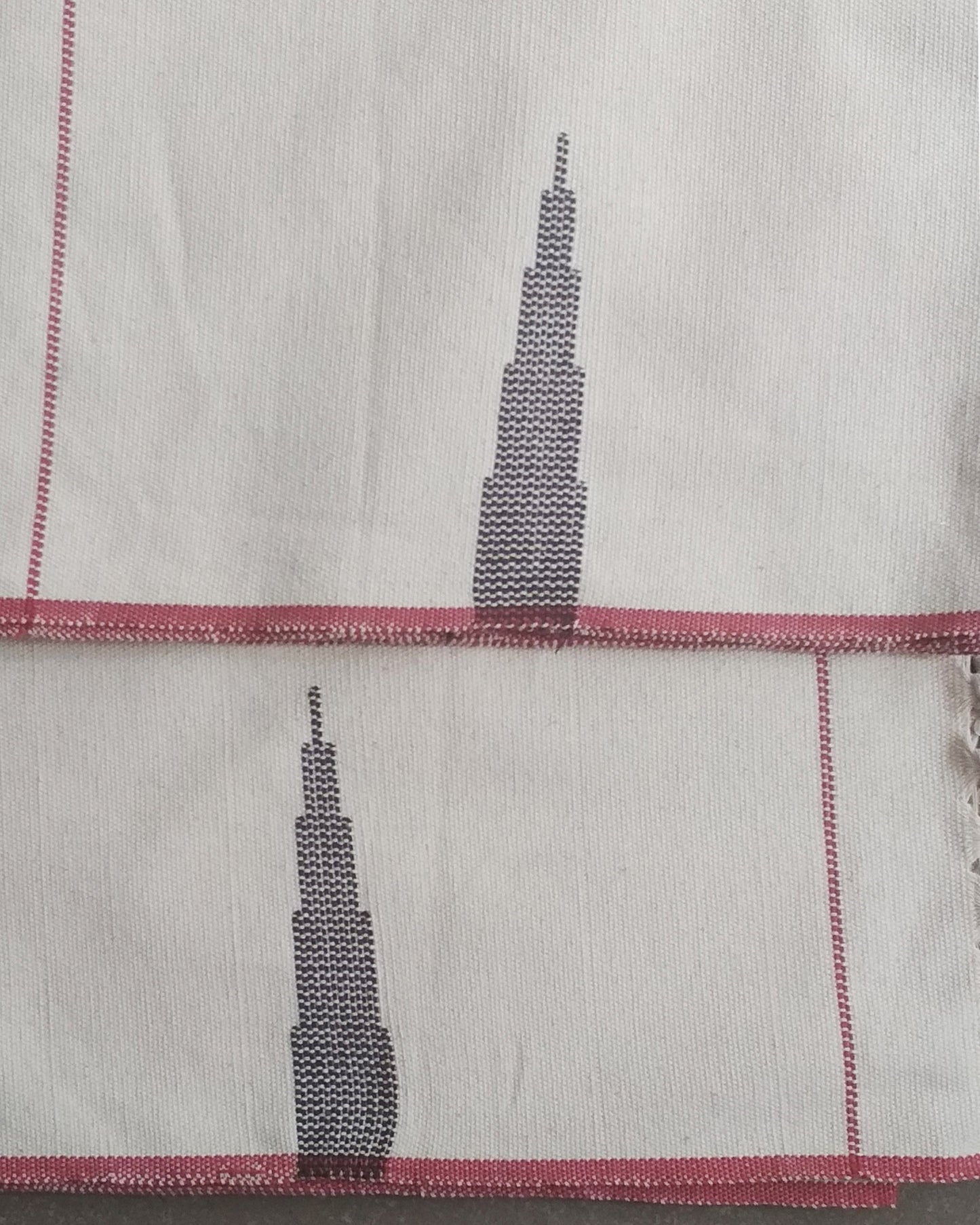Off White - Blanket 16 with grey temple motif