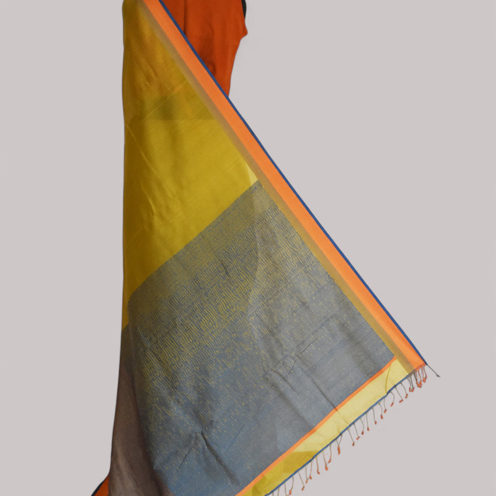 Olive Green - Classic Organic Cotton Saree