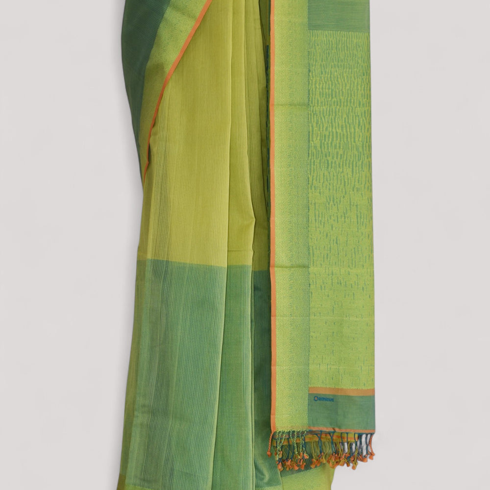 
                      
                        Parrot Green - Classic Organic Cotton Saree
                      
                    