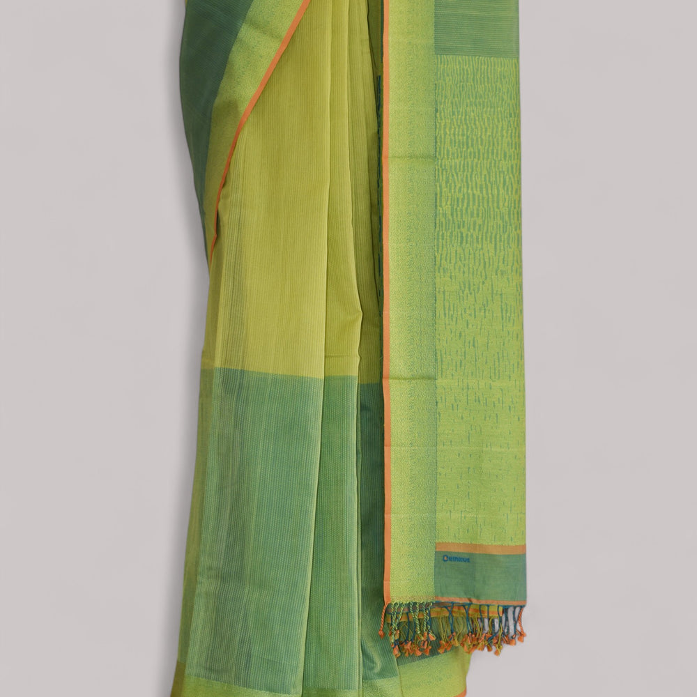 
                      
                        Green & Blue - Classic Organic Cotton Saree
                      
                    