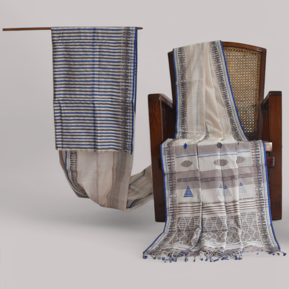 Off-White - Interleave Quilt Organic Cotton Saree