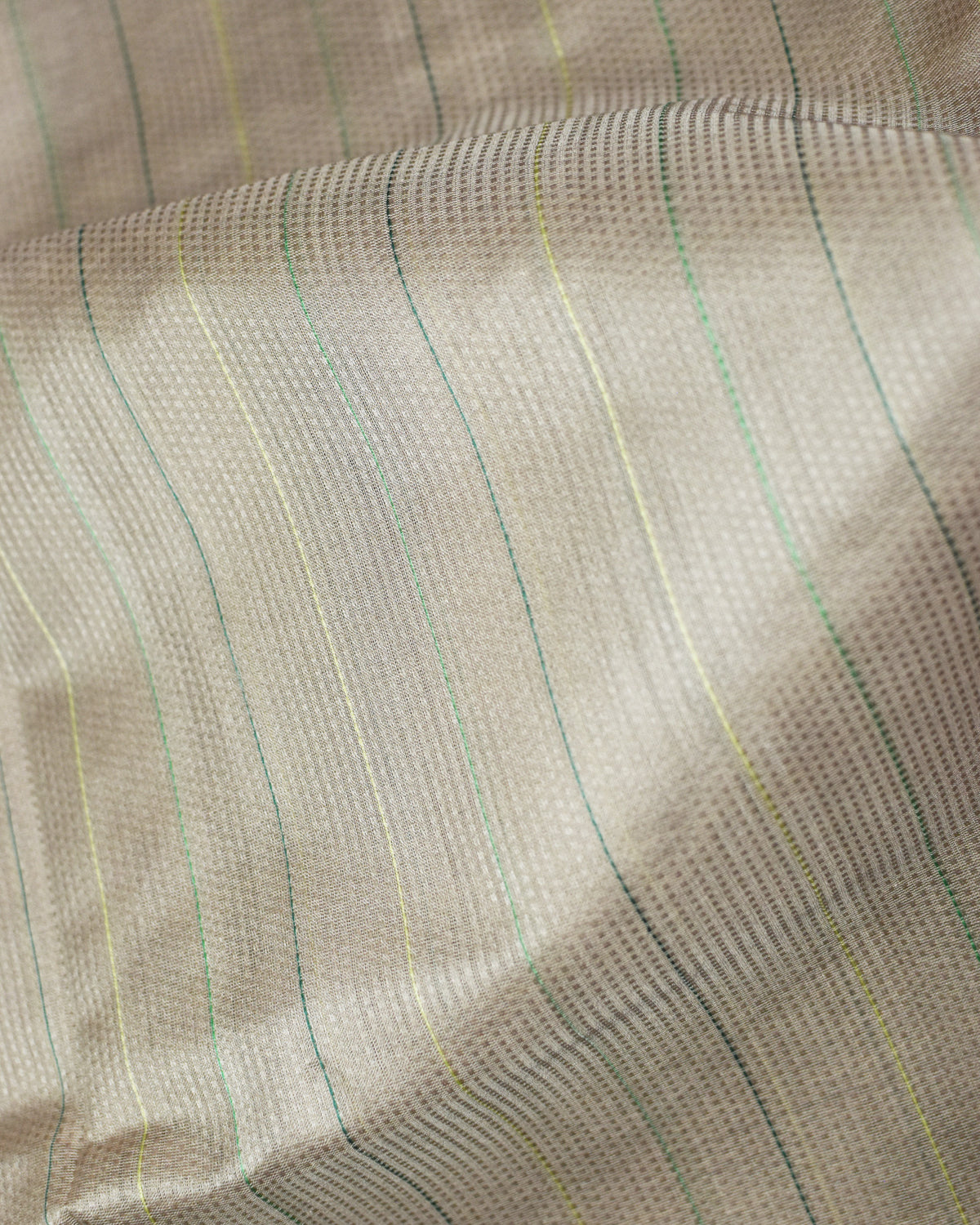 Beige - Rectangle Quilt Organic Cotton Saree