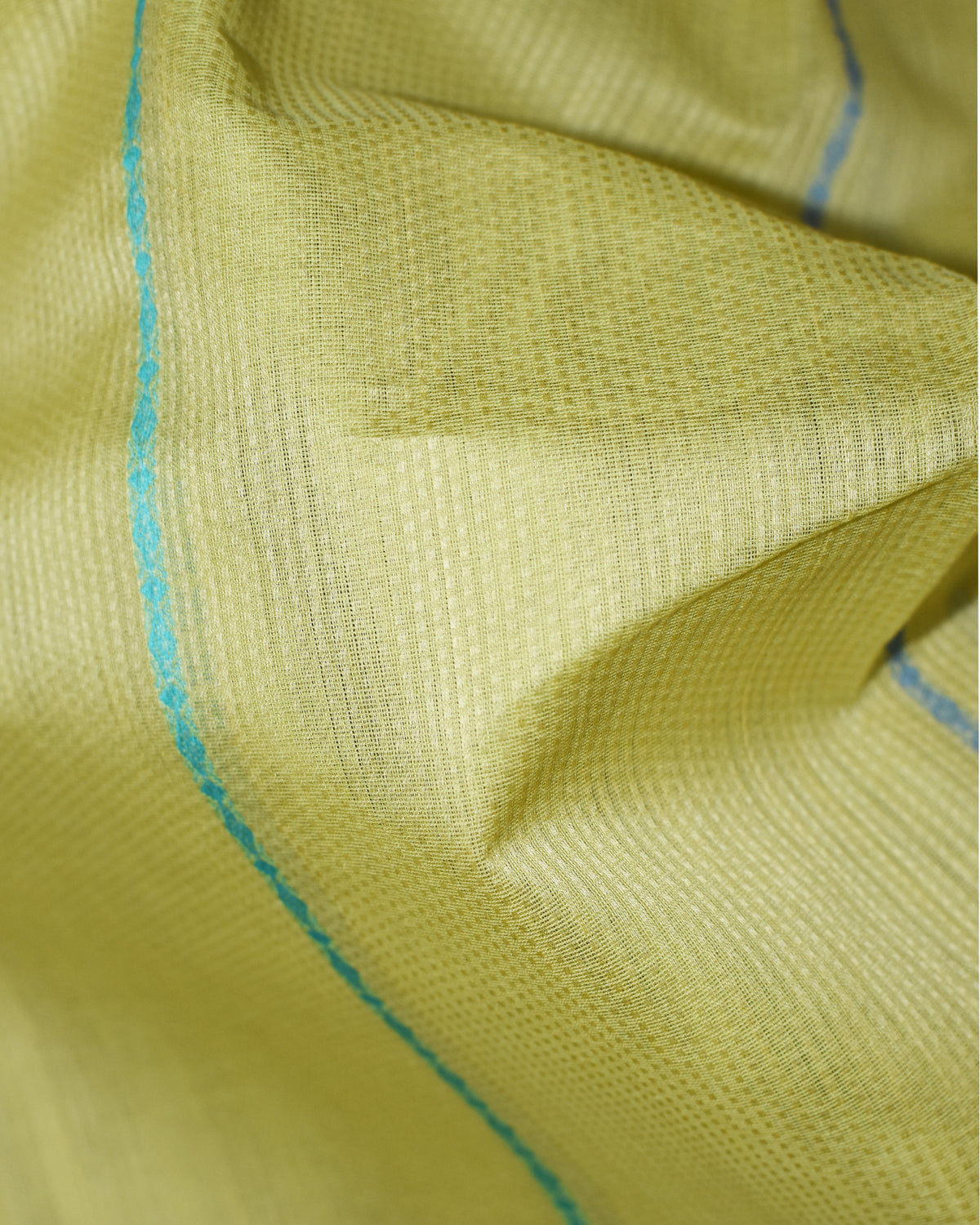 Lime Yellow - Jaipur Quilt Organic Cotton Saree