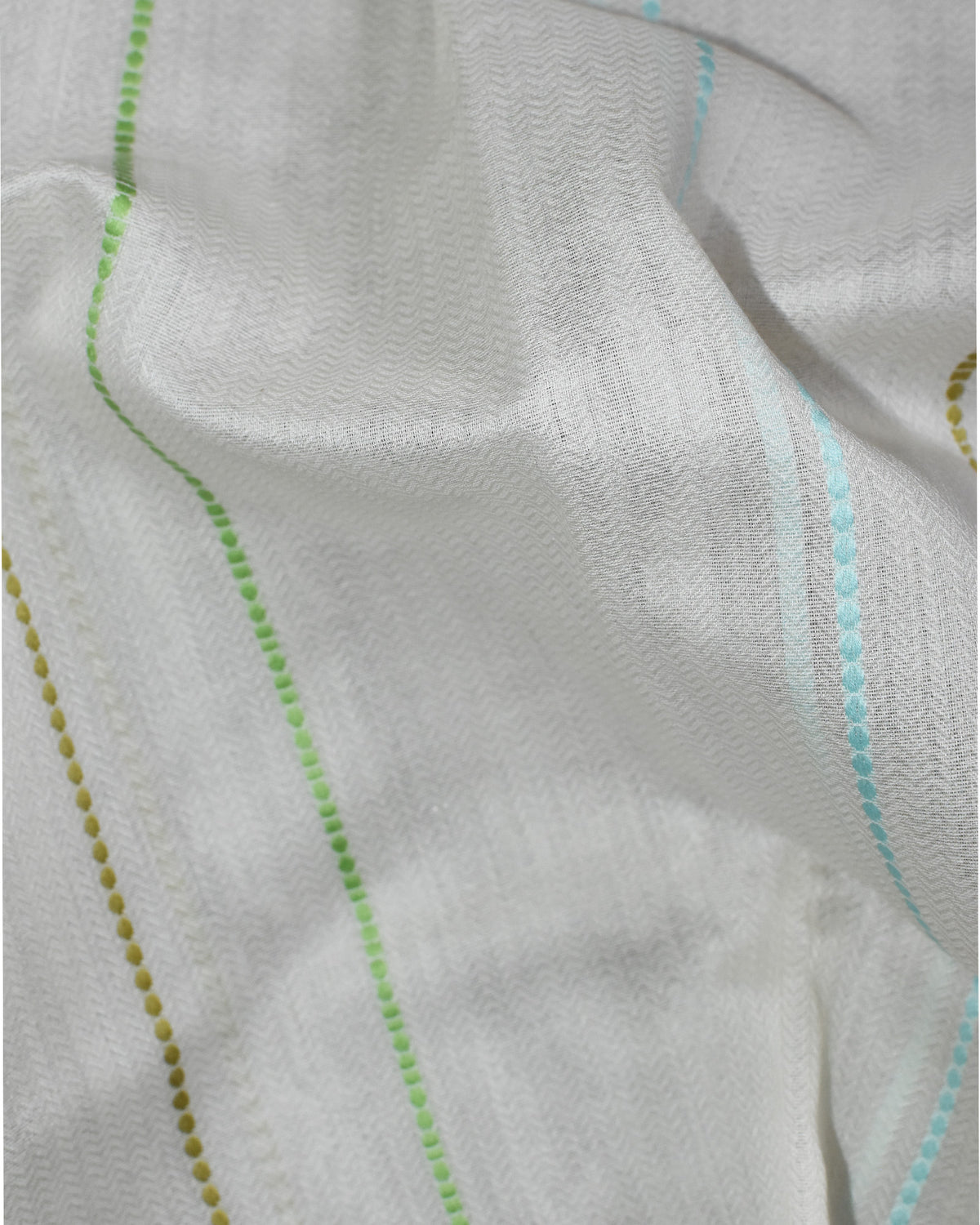 White - Spherical Grace Organic Cotton Saree