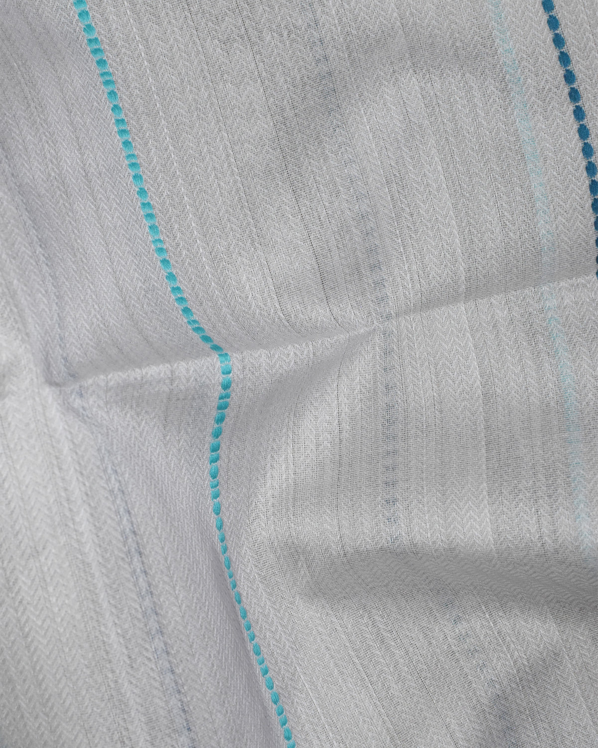 White  - Spherical Grace Organic Cotton Saree
