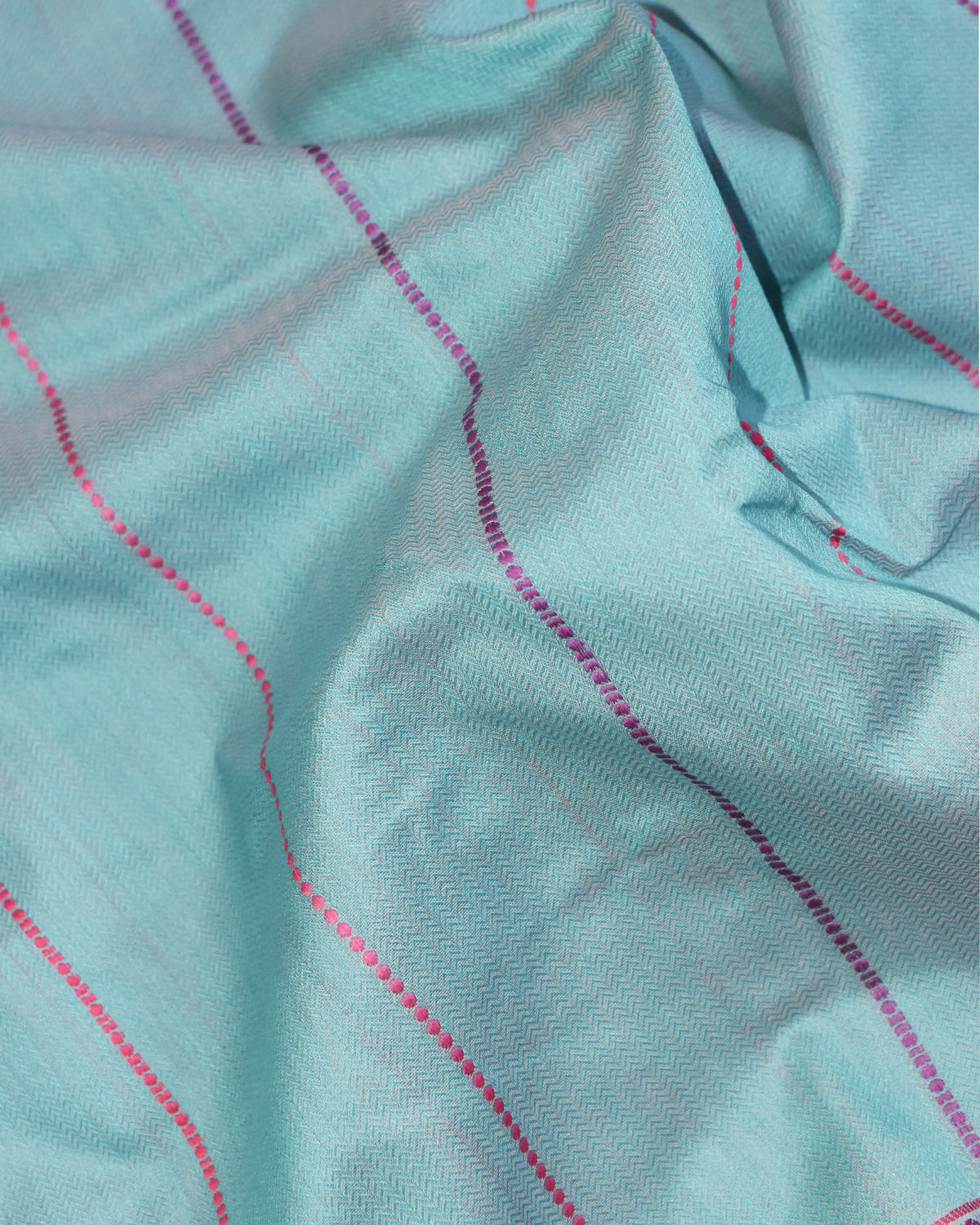 Light Blue - Spherical Grace Organic Cotton Saree