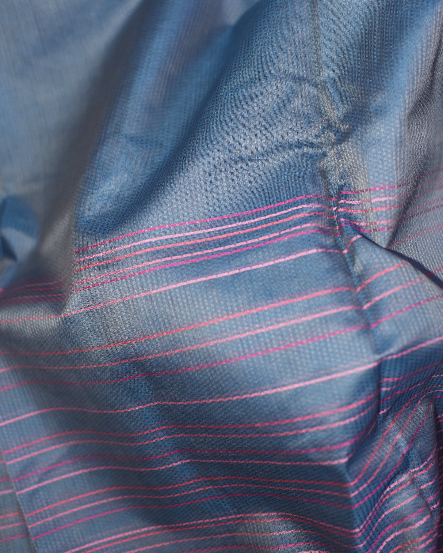 Charcoal Blue - Whispering Circles Organic Cotton Saree