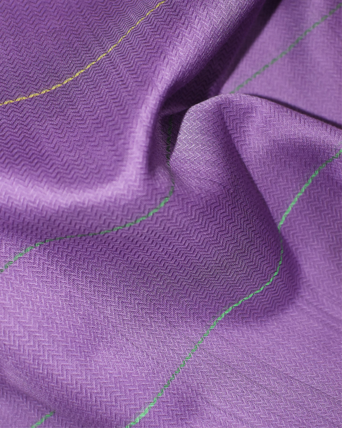 Purple - Stacked Spheres Organic Cotton Saree