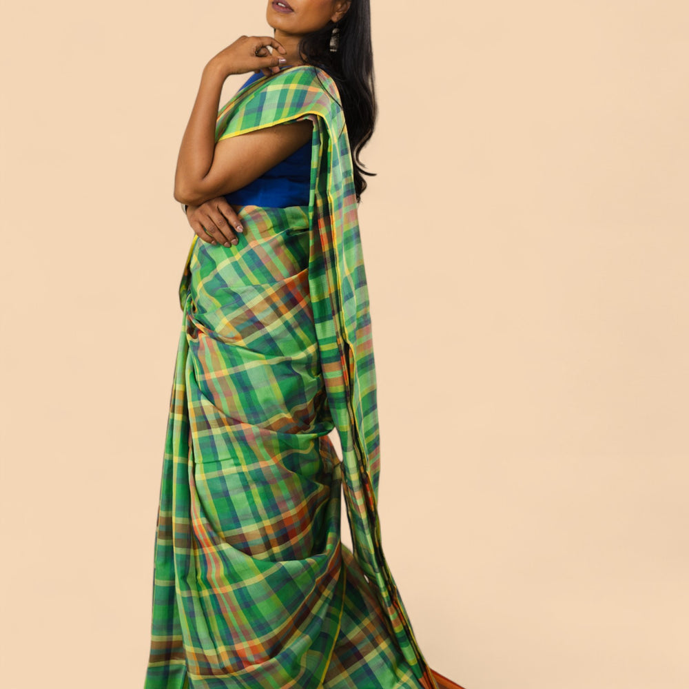 
                      
                        Green - Organic Cotton Saree
                      
                    