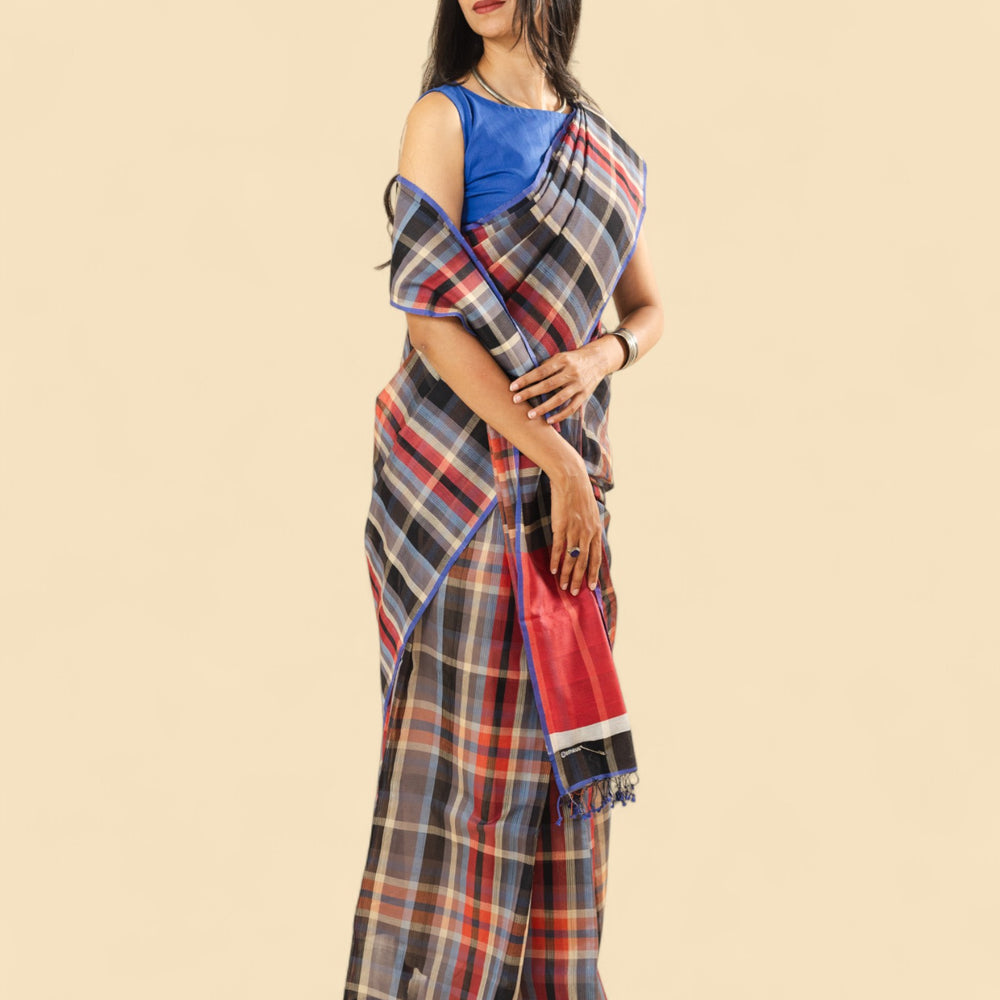
                      
                        Brown & Red - Organic Cotton Saree
                      
                    