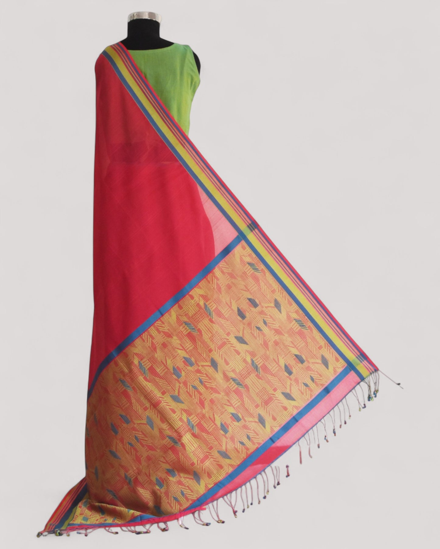 Pink - Athangudi Organic Cotton Saree