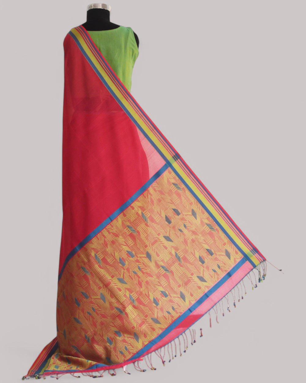Pink - Athangudi Organic Cotton Saree