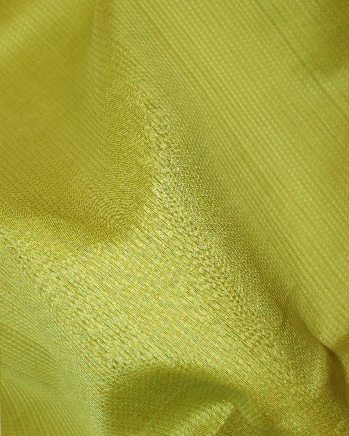 Lime Green - Temple Motif Organic Cotton Saree